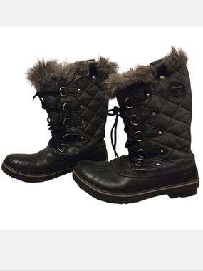 Sorel Tofino II Faux Fur Lined Waterproof Boot‎ Women's Size 12 Black LL1846-011